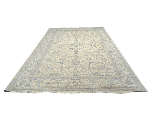 13x17 Zeigler Beige Afghan Hand Knotted Wool Area Rug